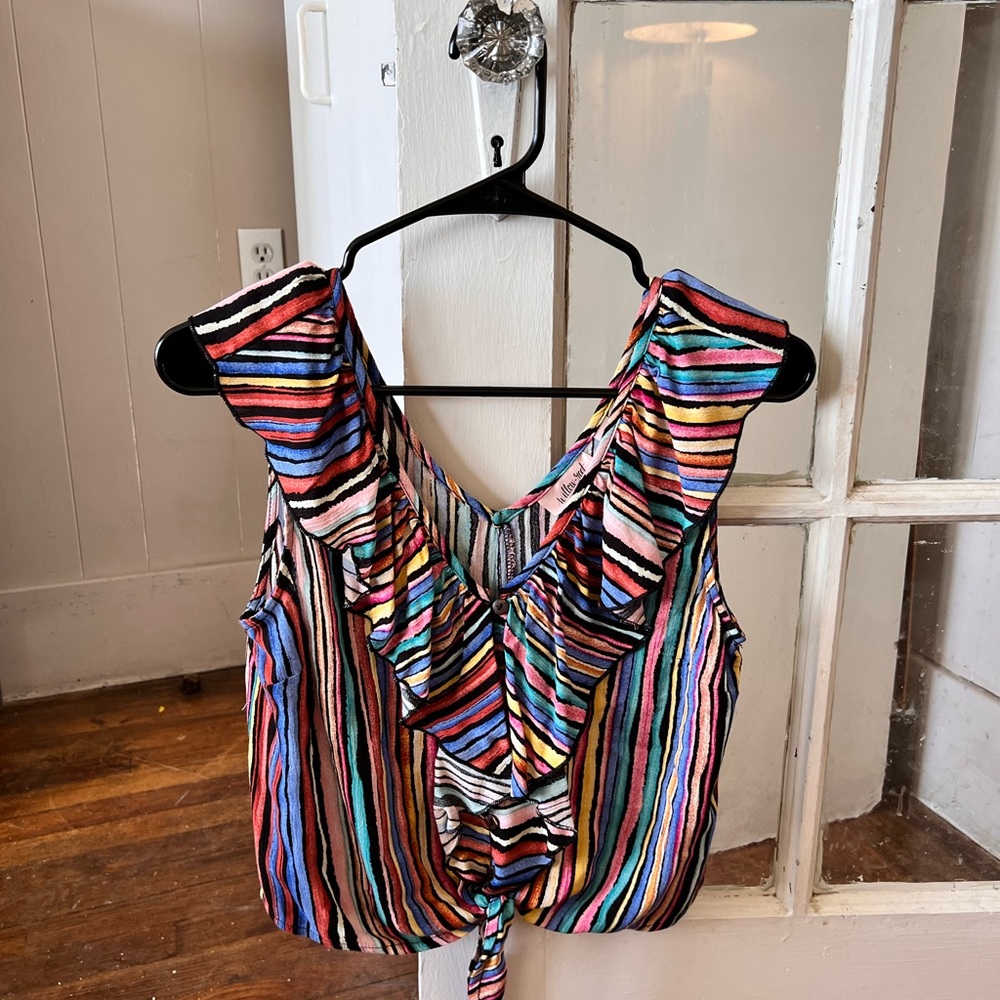 Willow+Root multicolor cropped top, Size Small